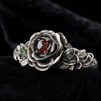 Victorian Rose Garnet Ring