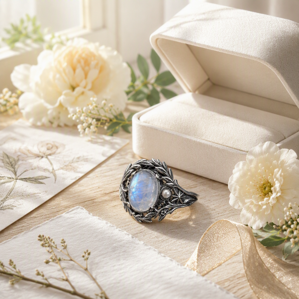 Moonstone Goddess Ring