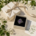 Celestial Amethyst Star Ring