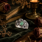 Emerald Floral Vine Ring