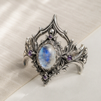Moonstone Goddess Crown Ring