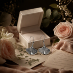 Ginkgo Leaf Moonstone Earrings