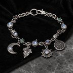 Celestial Moonstone Charm Bracelet